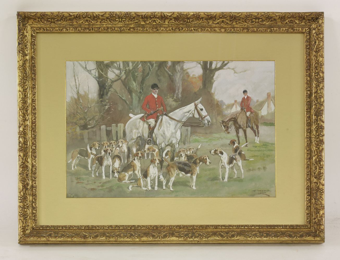 Thomas Ivester Lloyd (1873-1942)HUNTING SCENESThree, all signed l.r., watercolour and gouache33.5 - Bild 8 aus 13