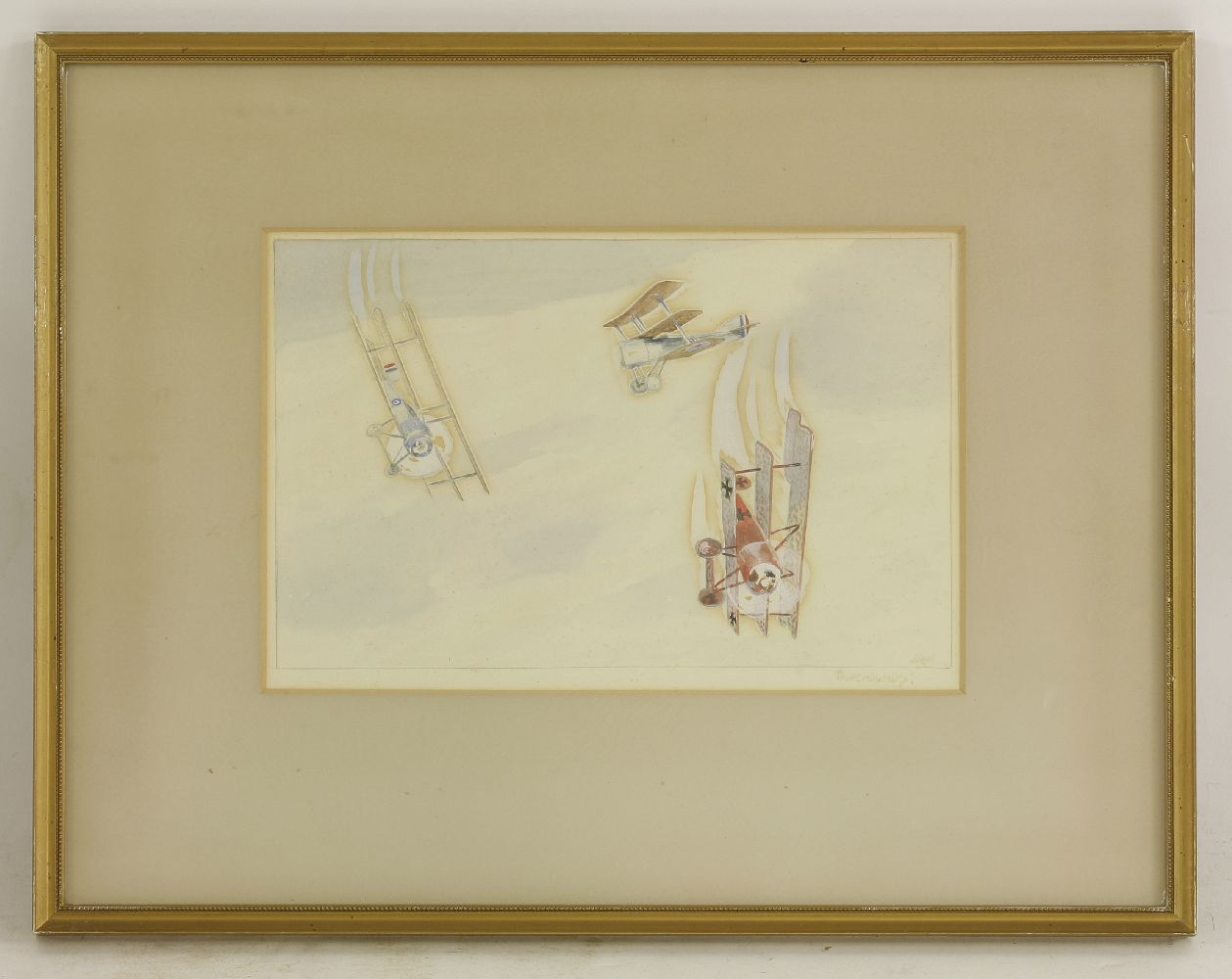 William Earl Johns (1893-1968)'TRIPEHOUNDS'Indistinctly signed and inscribed l.r., watercolour and - Bild 2 aus 4