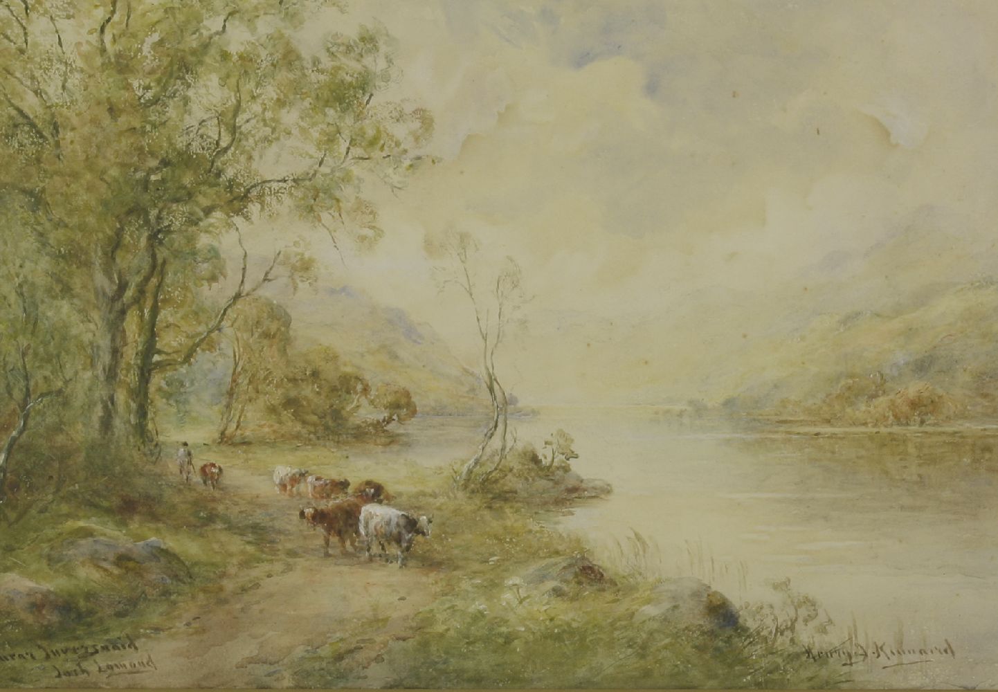 Henry John Kinnard (fl.1880-1920)'INVERSNAID, LOCH LOMOND'Signed and inscribed, watercolour25 x