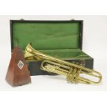 A Martin Committee trumpet,serial number 203694, the central valve is impressed with the number '2',