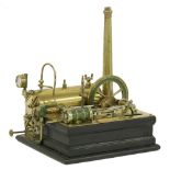 A brass model of a stationary engine,22.5cm long