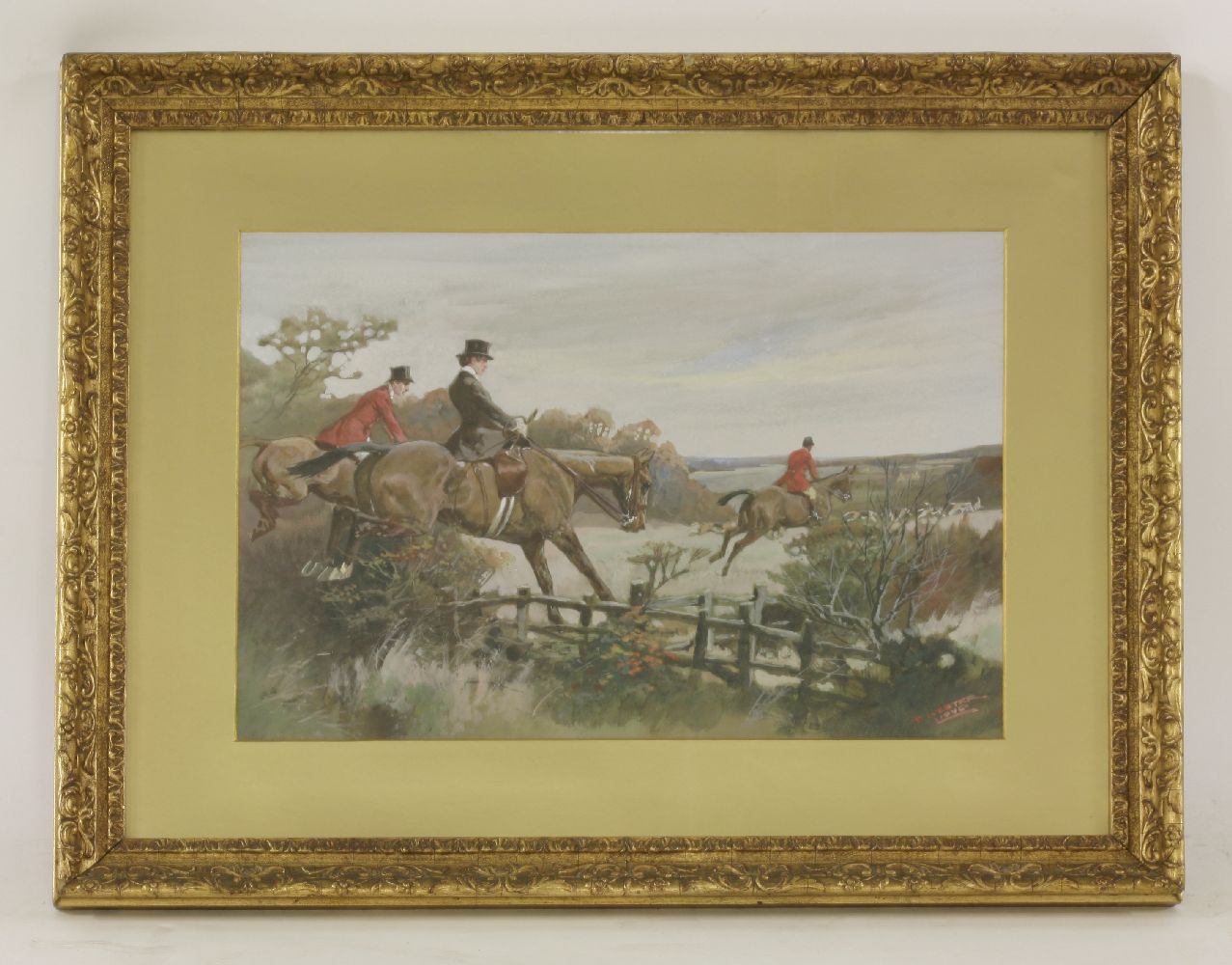 Thomas Ivester Lloyd (1873-1942)HUNTING SCENESThree, all signed l.r., watercolour and gouache33.5 - Bild 3 aus 13