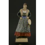 A pottery figure,