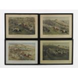 Charles Hunt (1803 - 1877)Northampton Grand National Steeplechase 1840,A set of four hand coloured