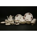 A Paragon coffee set, with foliate detail, and a fifty-five piece Colclough dinner and tea service