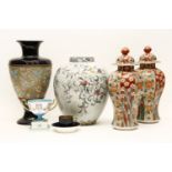 A collection of 19th century and later ceramics, to include a Minton two handled cup decorated