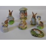 Seven Beswick Beatrix Potter figures