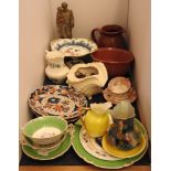 A large collection of ceramics,including Imari plates and Royal Worcester