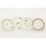 A Chinese porcelain lobed bowl painted with flowers and insects, 23cm diameter, damaged, a pair of