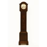 An oak cased grandmother clock, 147cm high