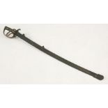 A British cavalry officers sword and scabbard, 106cm