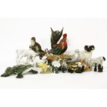 A collection of animals ornaments, to include Royal Doulton, Coopercraft and Russian works