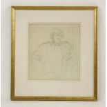 Henry Lamb RA, sketch of a barrister, pencil on paper, 29 x 29cm