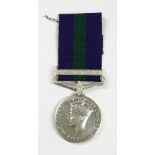 A George VI General Service Medal with Palestine 1945 -48 clasp, named to EC 2675. PTE M.