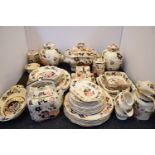 A collection of Masons ironstone Mandarin pattern dinnerware and teaware, to include large soup