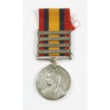 A Queen's South Africa Medal, with Orange Free State clasp, Transvaal clasp, 1901 clasp and 1902