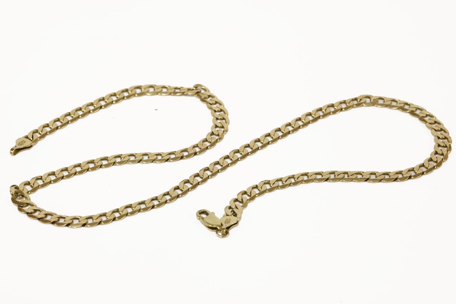 A 9ct gold filed curb link chain16.18g