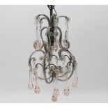 A small Venetian style beaded light fitting, 30cm tall