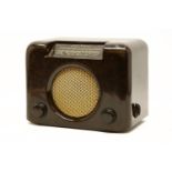 A brown 'Bush' Bakelite radio