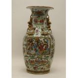 A late 19th century Chinese famille rose vase, 43cm high