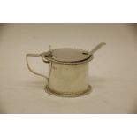 A silver mustard pot, by the Goldsmith's and Silversmith's Company, Sheffield 1936, together with