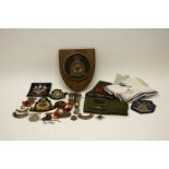 A quantity of militaria, to include medals and patches, together with other collectables