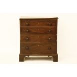 A George III mahogany commode chest, 65.5cm x 42cm x 75cm