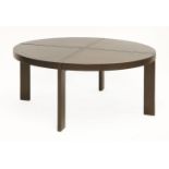 An oak circular coffee table, 109cm diameter