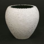 A cased glass and moulded vase, by Sandy Bowden, signed and dated 1982, 9cm high