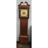 A 19th century mahogany longcase clock, with square dial, and eight day movement