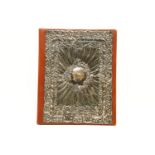 A Victorian leather and silver mounted blotting pad, 30 x 24cm