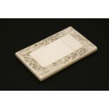 A 19th century Chinese carved ivory card case