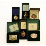 43 Halcyon Days enamel boxes, all in their original boxes, including Royal commemoratives, with some