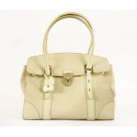 An Aspinal of London 'Berkeley' cream leather large tote handbag,with silver-tone hardware and taupe
