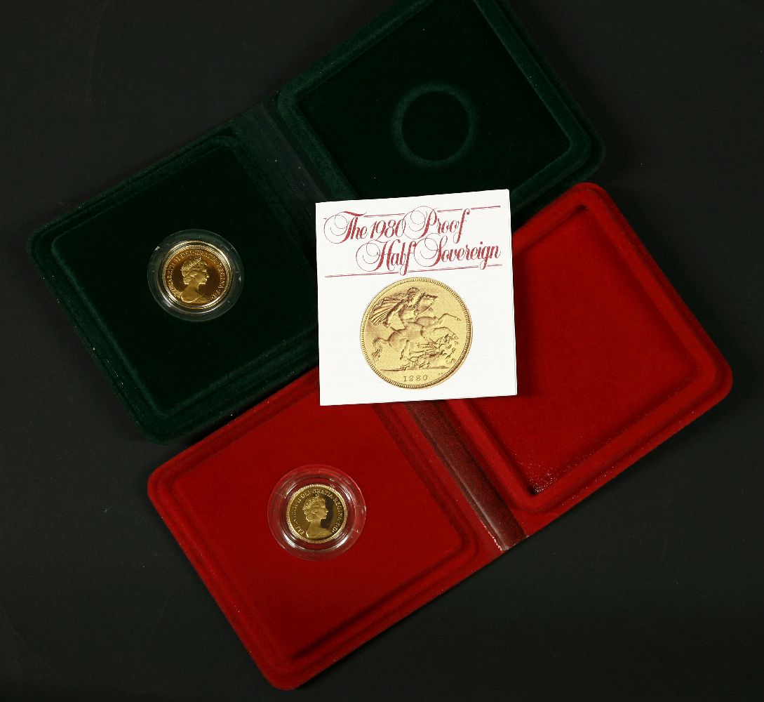 Great Britain, Elizabeth II (1952 - ), Proof Sovereign, 1980, together with a Proof Half