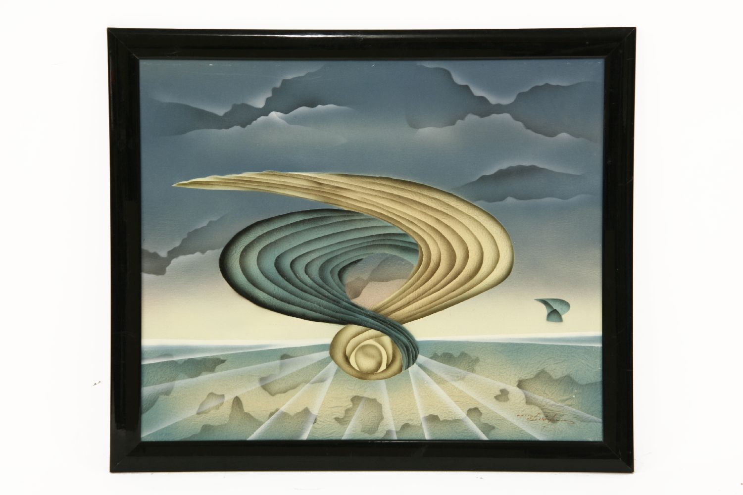 20th century SchoolA SURREALIST LANDSCAPEIndistinctly signed l.r., oil on canvas51 x 61cm