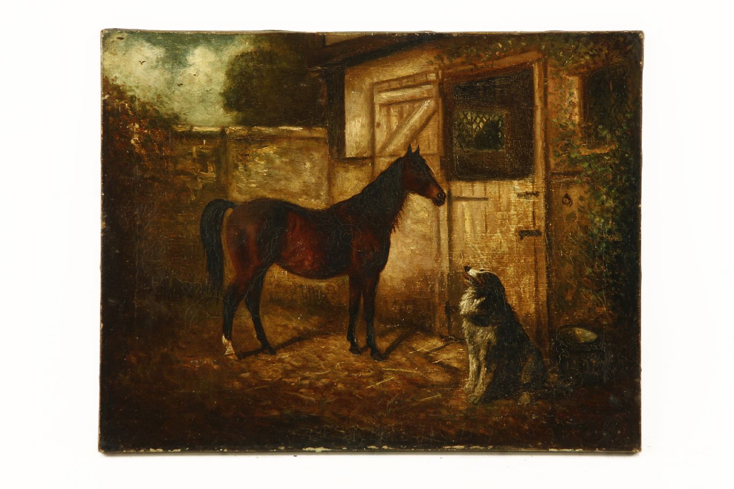 Herbert St John JonesHORSE AND DOGTwo, signed, oil on canvas41 x 51cm, framed and 35 x 46cm,