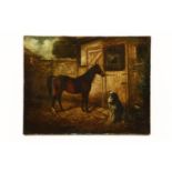 Herbert St John JonesHORSE AND DOGTwo, signed, oil on canvas41 x 51cm, framed and 35 x 46cm,