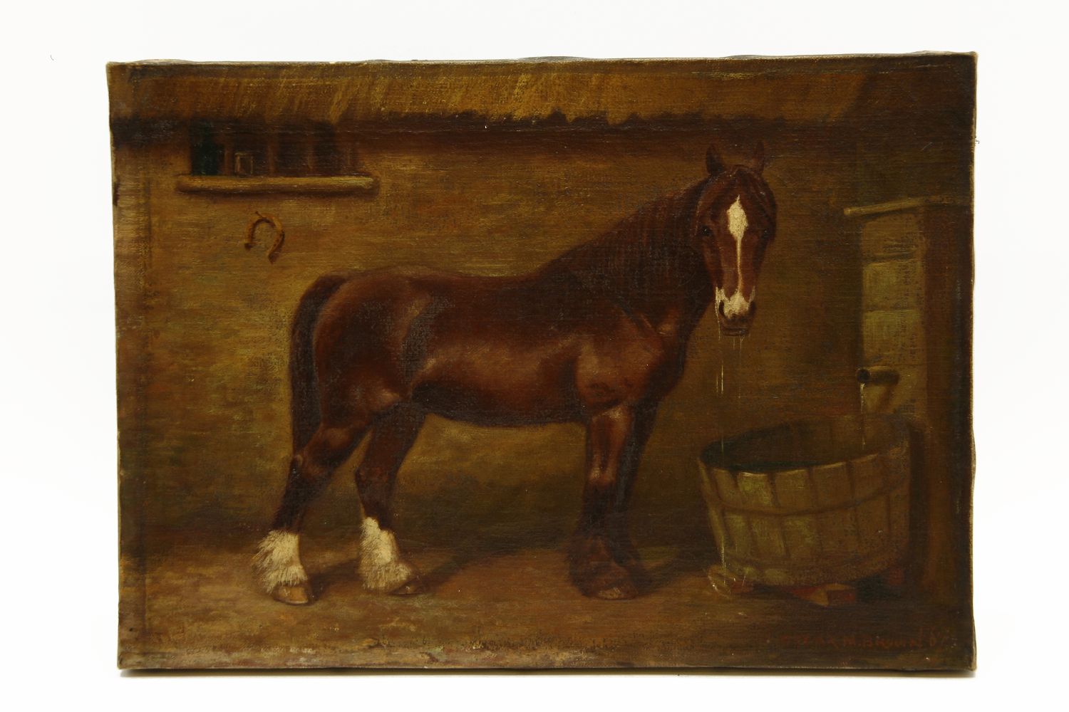 Mr Brown, 19th century English School,OSCAR, A CHESTNUT HORSEoil on canvas, signed and inscribed l.