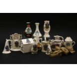 A large collection of crested china, including rarer models, clown, etc. mainly with Brighton Crest