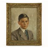 Dulcie Lambrick (1901- 1981) PORTRAIT OF A BOY, BUST LENGTHSigned l.r., oil on canvas50 x 39 cm
