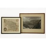 Ric Blome map PART OF THE NORTH RIDING27 cm x 33 cm,together with a W A Boucher photograph of