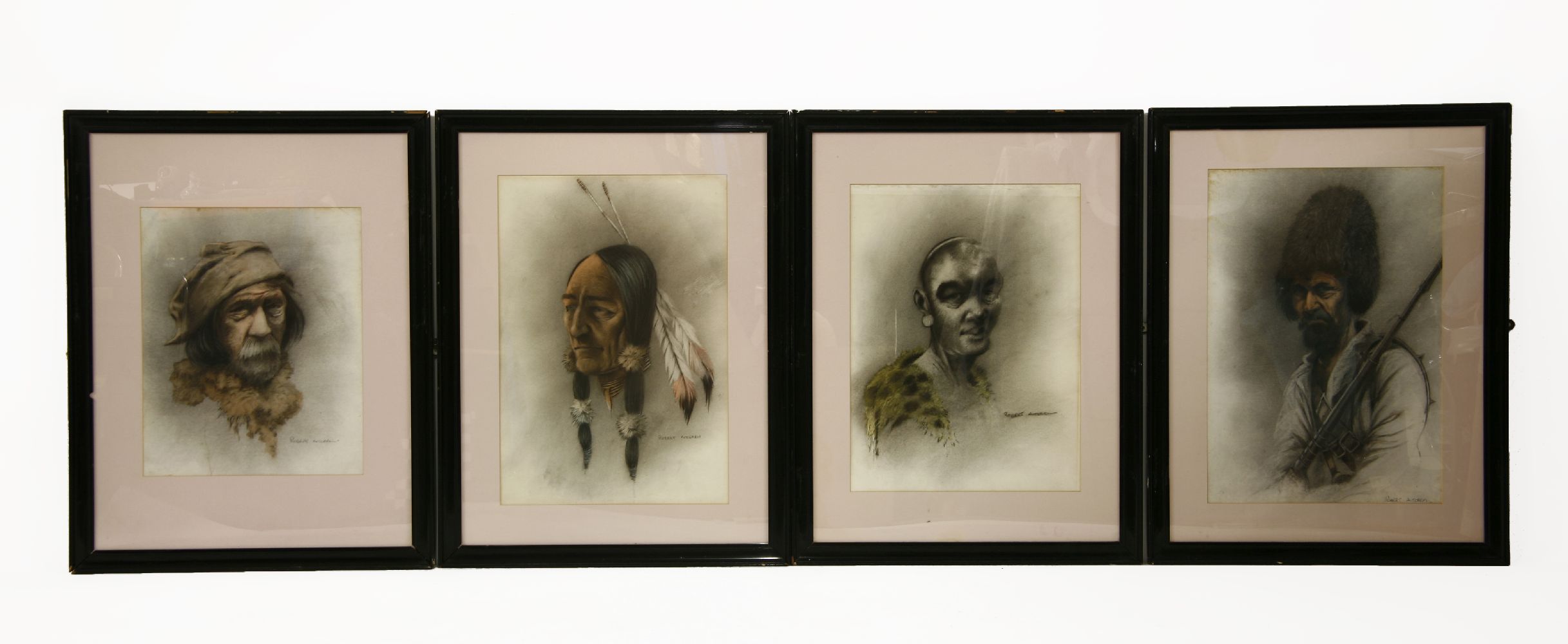 Robert Aitchen, four portrait studies