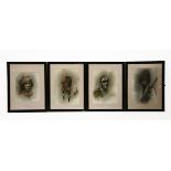 Robert Aitchen, four portrait studies