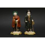 A pair of 19th century Minton porcelain figures 'The Beggars', a gentleman and his companion, both