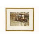 Robert Craig - Wallace (1886-1969) PUNTING INTO HARBOUR Watercolour Signed 'Craig Wallace' (lower