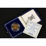 Great Britain, Elizabeth II (1952 - ), Proof Half Sovereign, 1989, commemorating 500 years of the