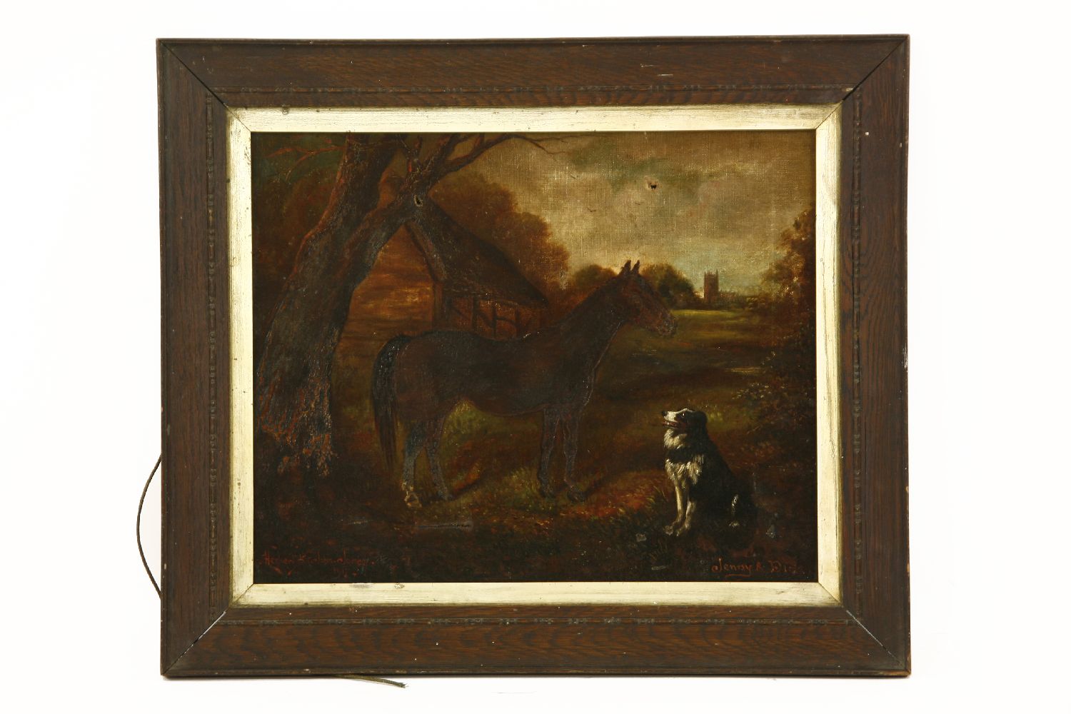 Herbert St John JonesHORSE AND DOGTwo, signed, oil on canvas41 x 51cm, framed and 35 x 46cm, - Image 3 of 4