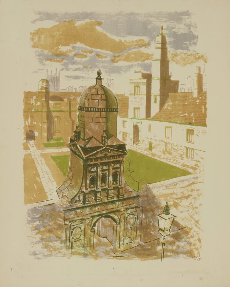 *Edwin La Dell (British, 1919-1970)ST JOHN'S COLLEGE;TRINITY GREAT COURT;CAIUS GATE OF HONOURThree - Image 3 of 3