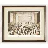 *After L S Lowry (British, 1887-1976)THE AUCTIONOffset lithograph printed in colours, 1976, numbered